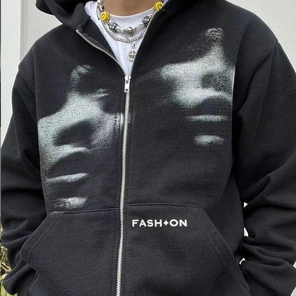 Static Dreams Zip Hoodie