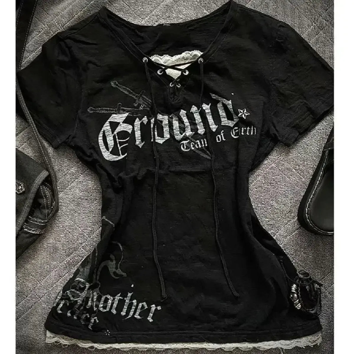 Dark Desire Lace-Up Tee